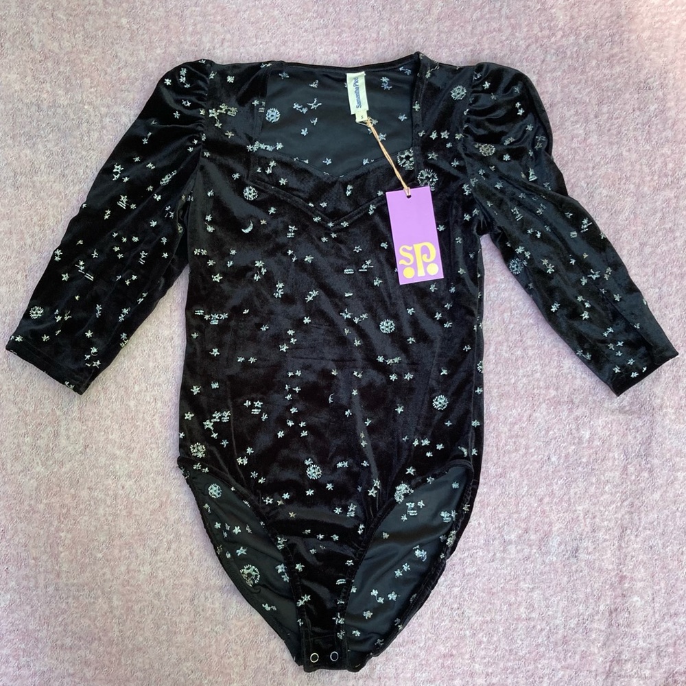Samantha Pleet Black Celestial Bodysuit